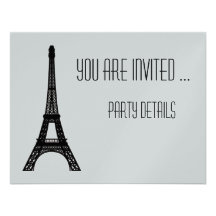 Paris-Eiffelturm Personalisierte Einladung