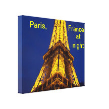 Paris, Frankreich nachts Leinwanddrucke
