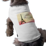 Paris in der Liebe - Eiffel-Turm Haustier Tshirt