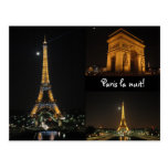 Paris-La nuit! Postkarte