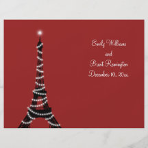 Paris Lights Wedding Program Flyer