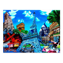 Paris Postkarte