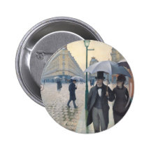 Paris-Straße; Regnerischer Tag Button