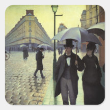 Paris-Straße, regnerischer Tag durch Gustave Caill Sticker