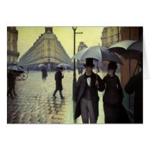 Paris-Straße, regnerischer Tag durch Gustave Caill Grußkarten