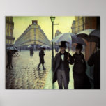 Paris-Straße, regnerischer Tag durch Gustave Caill Plakatdruck