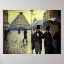 Paris-Straße, regnerischer Tag durch Gustave Caill Plakatdruck