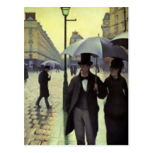 Paris-Straße, regnerischer Tag durch Gustave Caill Postkarten