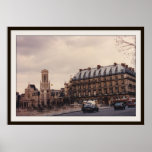 Paris-Straßen-Plakat mit Grenze