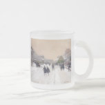 Paris unter Schnee, mattierter Glasbecher Teetasse