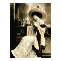 Pariser Frau 1900, die Champagne trinkt Einladungskarten