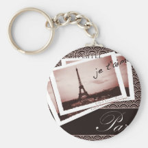 Pariser Postkarten-Kunst-Deko-Art Keychains Schlüsselbänder