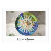 Park Guell Mosaiken Postkarte