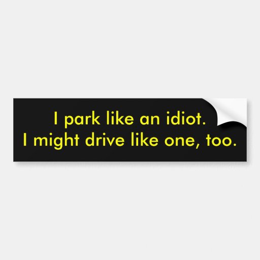 Parkidiot Auto Sticker