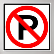 Parkverbot-Landstraßen-Zeichen Plakat