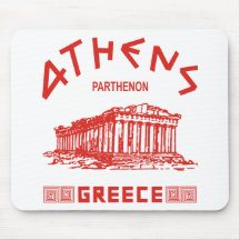 Parthenon - Athen - Grieche (rot) Mauspad