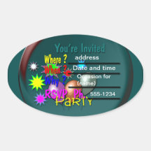Party Einladungen Sticker