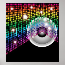 Party-Hintergrund Posterdrucke