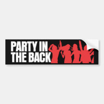 Party in der Rückseite Autoaufkleber