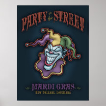 Party in der Straße Plakatdruck