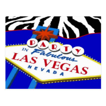 PARTY in fabelhaftem Las- VegaspostkarteZebra