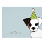 Party-Jack-Russell-Hundeebene danken Ihnen Anmerku Individuelle Einladung