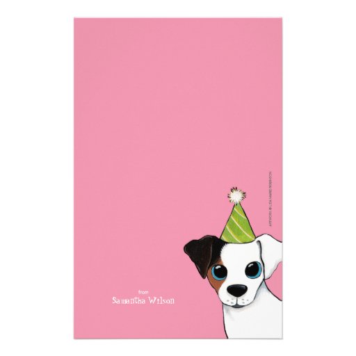 Party-Jack-Russell-HundPersonalizable Anmerkungs-P Individuelle Büropapiere