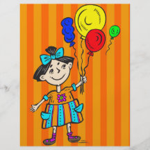 Party-Mädchen mit Ballonen Individuelle Flyer