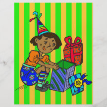 Party-Mädchen-Öffnungs-Geschenke Individuelle Flyer