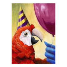 Party-Papageien-Einladung