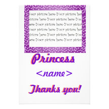 Party Prinzessin-Mini Hearts Fourth Birthday danke Individuelle Ankündigungskarte