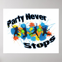 Party stoppt nie plakatdrucke