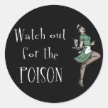 Passen Sie heraus für die Gift-Retro Kellnerin - F Sticker