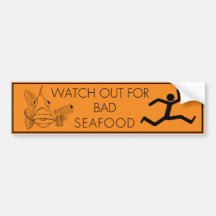 Passen Sie heraus für schlechtes Seafood_orange au Auto Aufkleber