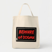 Passen Sie vom Dogma-Atheisten auf Tasche