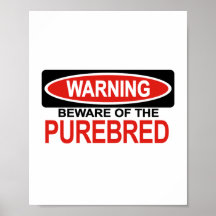 Passen Sie vom reinrassigen Tier auf Plakat