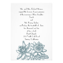 passionflower-aquamarines Set #1 Personalisierte Einladung