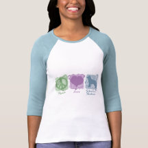 Pastellfrieden, Liebe und sibirischer Huskies Tshirt