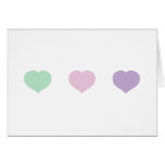 Pastellherzen notecard Schablone Grußkarten