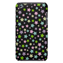 Pastellsternchen-Vereinbarung auf Schwarzem Barely There iPod Case