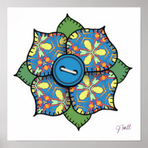 Patchwork-Blume - 01 Plakat