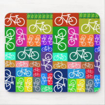 Patchwork fährt Kunst rad Mauspads