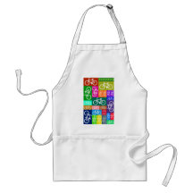Patchwork fährt Kunst rad Schürze