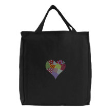 Patchwork-Herz Bestickte Taschen
