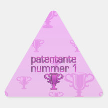 Patentante Nummer 1 Dreieckige Aufkleber
