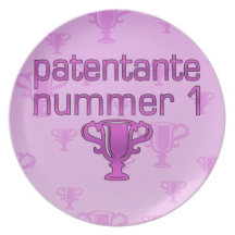 Patentante Nummer 1 Flache Teller