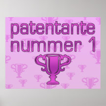 Patentante Nummer 1 Plakat