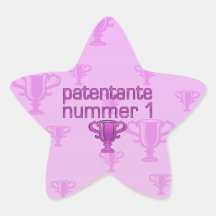 Patentante Nummer 1 Sternaufkleber