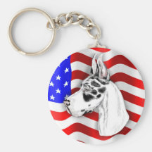 Patriot-Däne-Harlekin Schlüsselanhänger