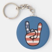 Patriot-Felsen-Hand Schlüsselbänder